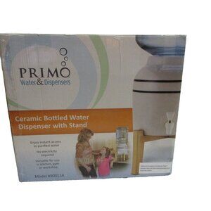 Primo Ceramic Bottled Water Cooler Dispenser With Wood Stand Model 900114